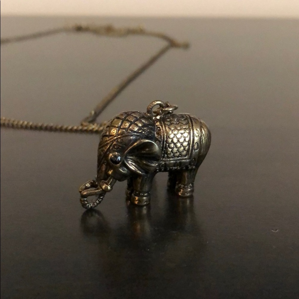 Bronze elephant necklace